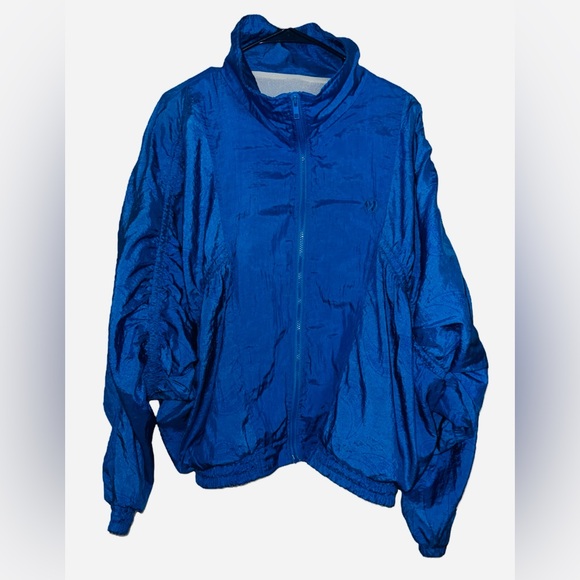 Vintage Wimbledon Tennis Jacket Windbreaker Size Large Circa 80/90 Blue Paisley - Picture 1 of 6